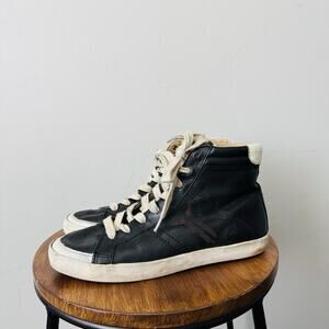 Frye Black Leather High Top Sneakers Men’s Size 7.5